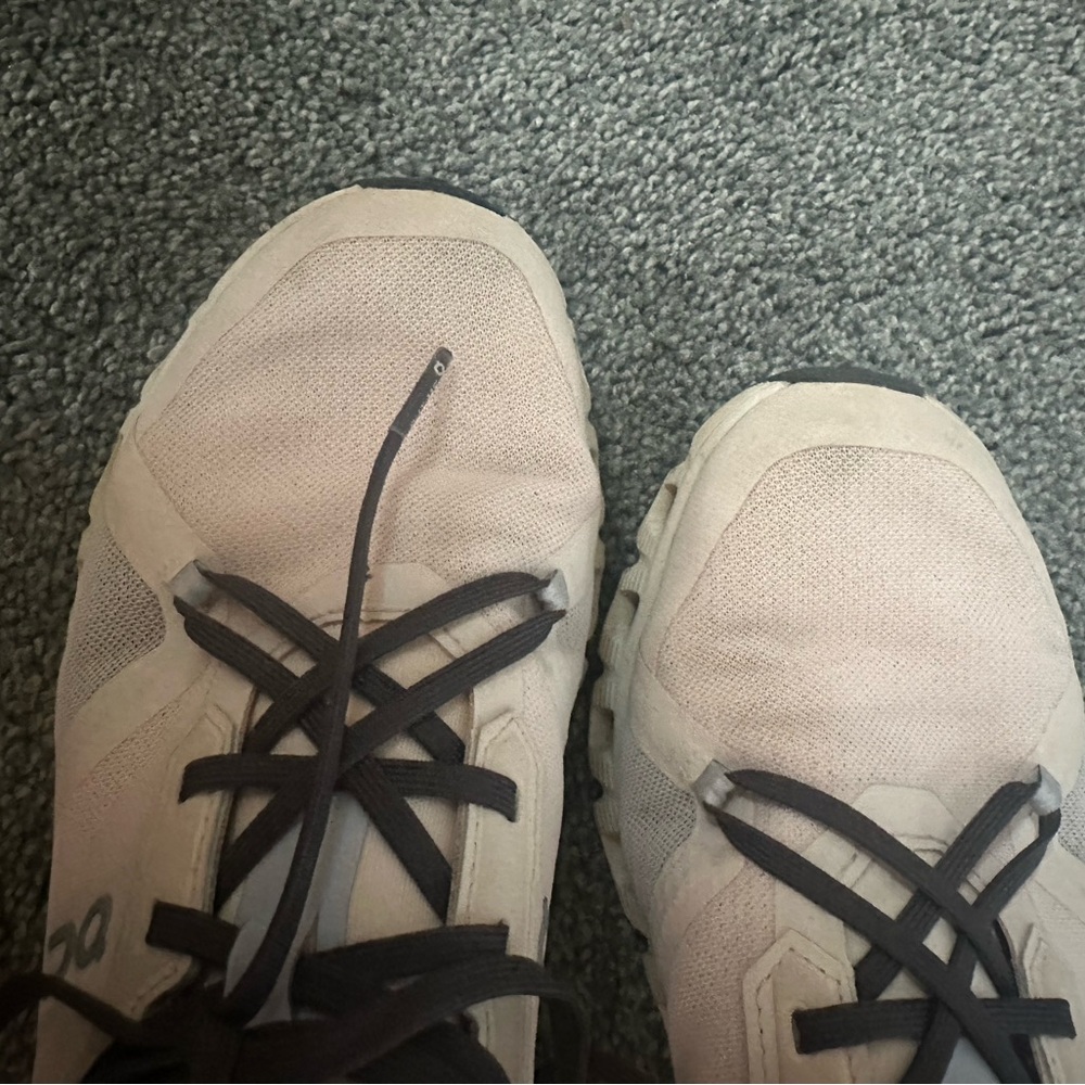 On Running Cloud Sneakers in Gray/pink and White - Picture 6 of 7